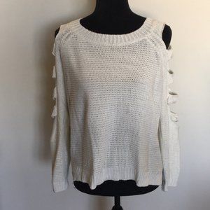 LF white arm hole sweater, size small.